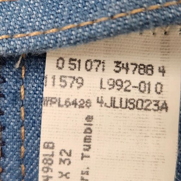 Vintage Wrangler Jeans Pants Mens 40x32 Flared Wide Leg Denim Blue Stretch USA - Picture 12 of 16